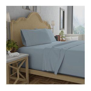 Purity Home Organic & Eco-Friendly 300 Thread Count 100% Cotton Aqua Sheet Set